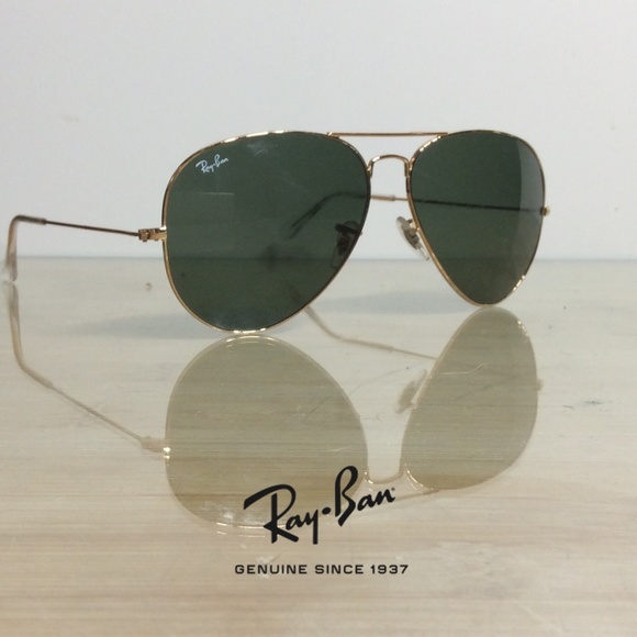 Ray-Ban | Accessories | Rayban Rb327 Large Metal Aviator Sunglasses |  Poshmark